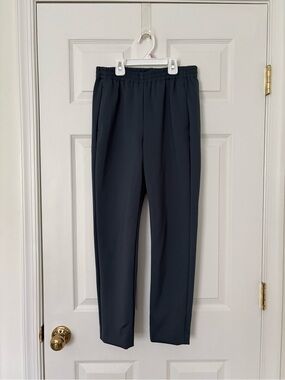 Grayish Blue Theory Tech Knit Tapered Pant